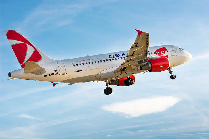 Czech Airlines Airbus A319 in-flight